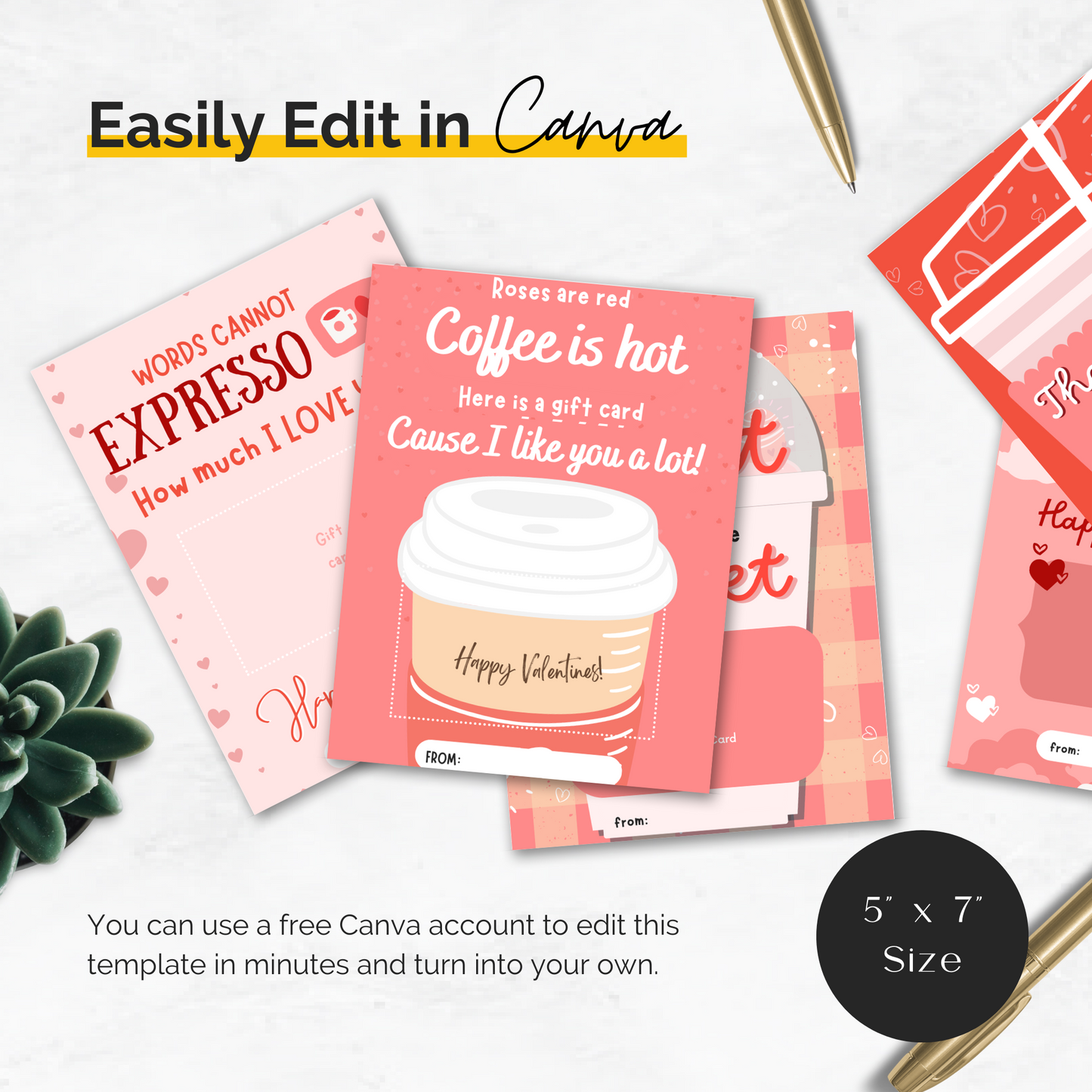 Valentine's Day Coffee Gift Card Holder