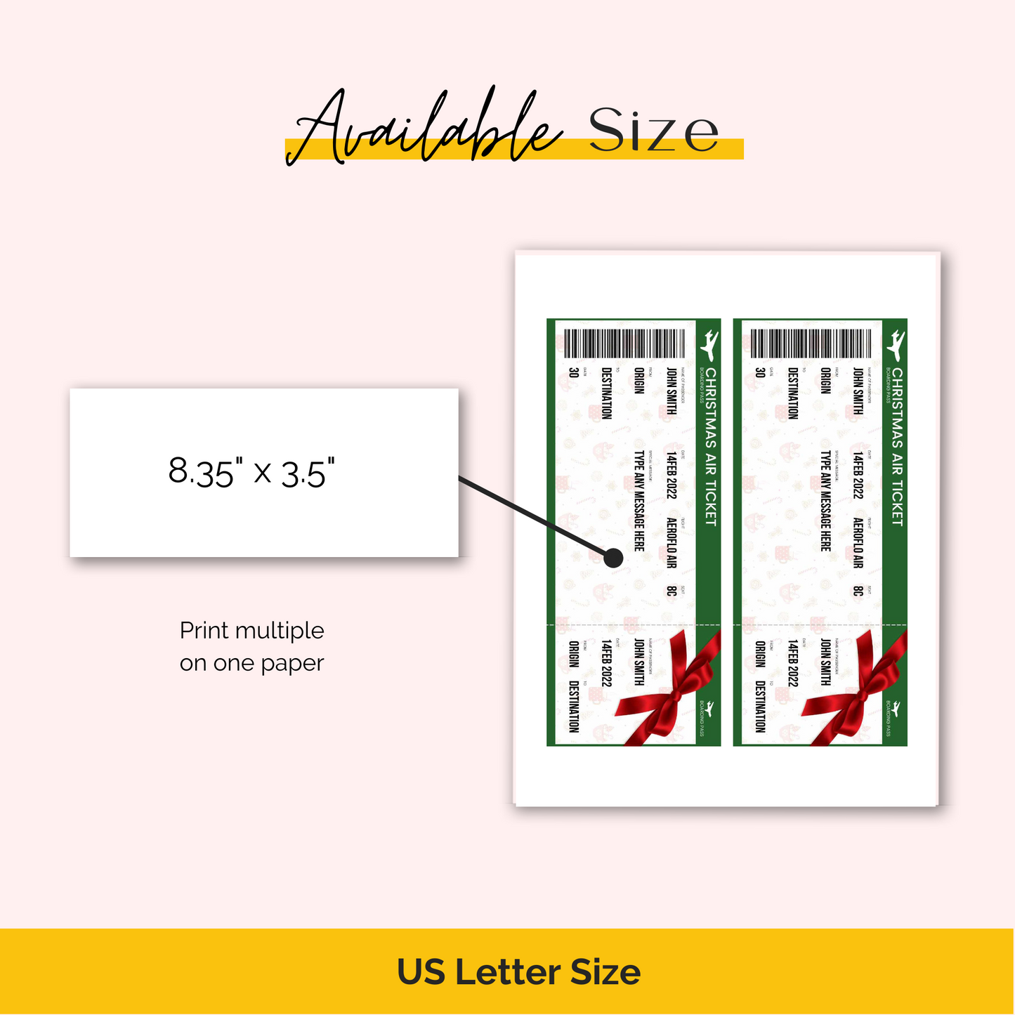 Surprise Trip Boarding Ticket Template