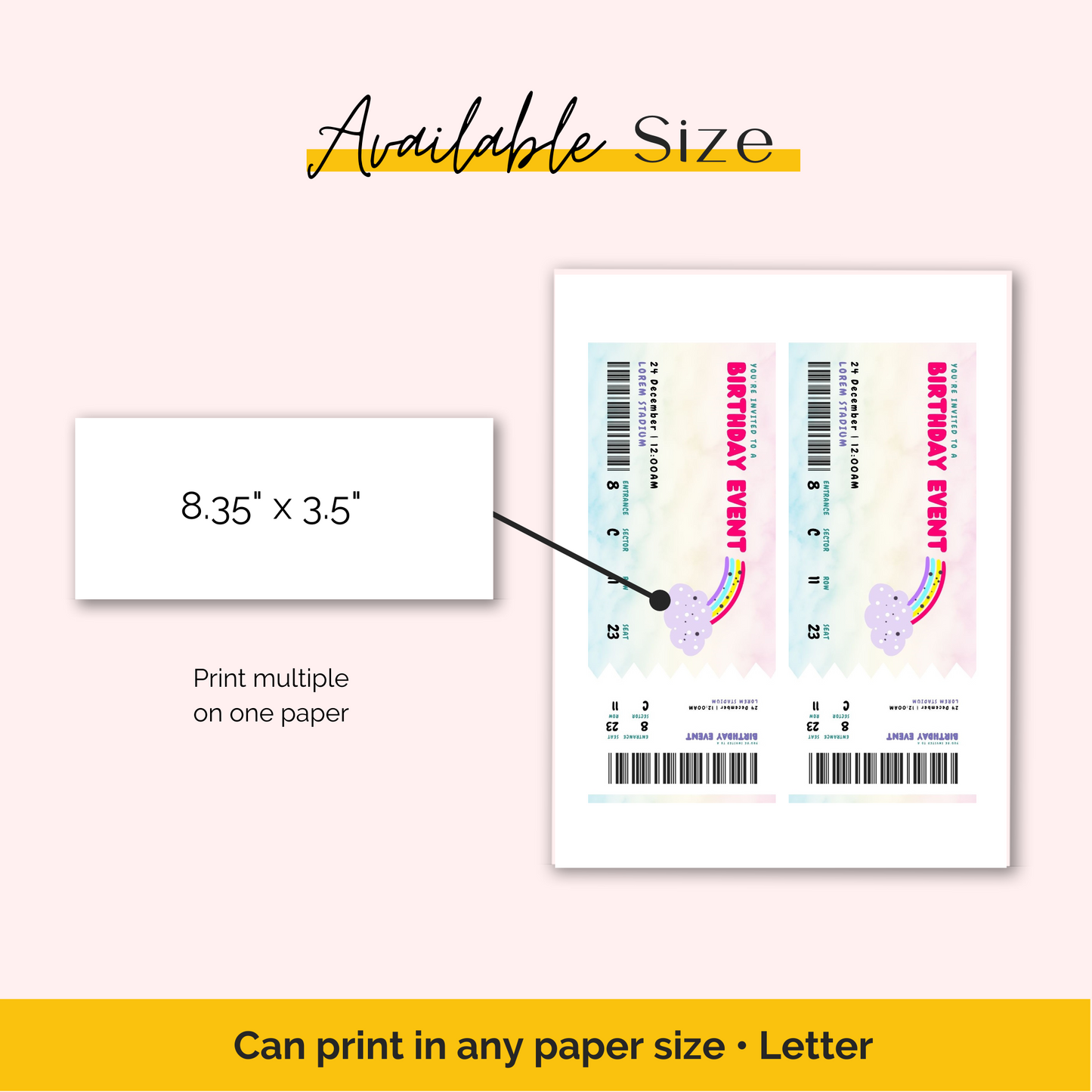 Editable Concert Ticket Templates