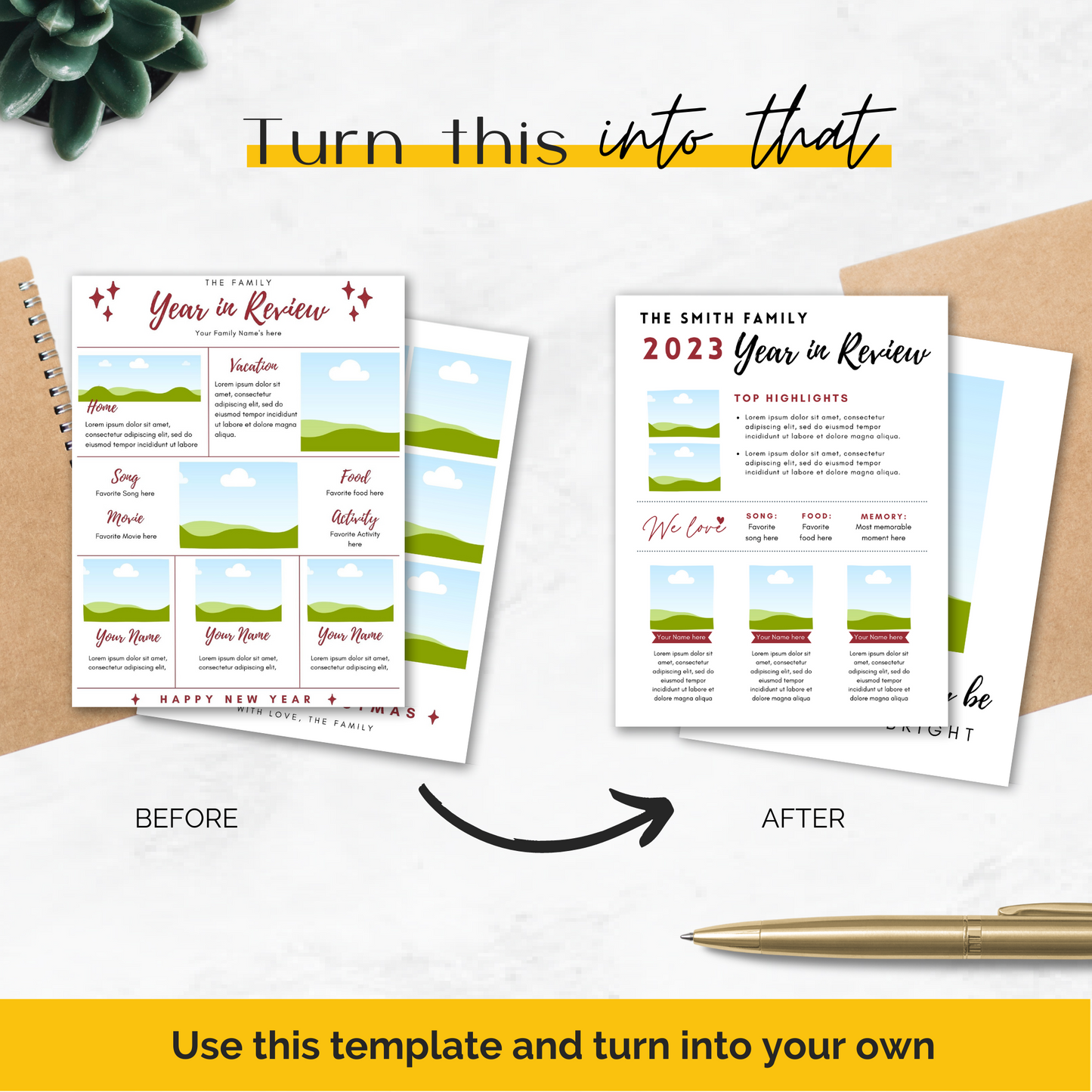 Year in Review Templates