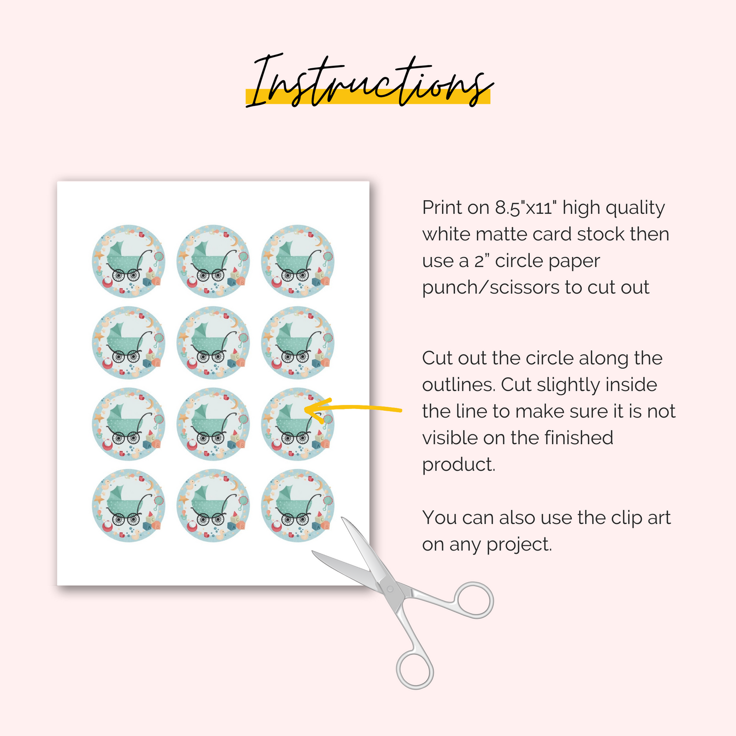 Baby Shower Cupcake Toppers