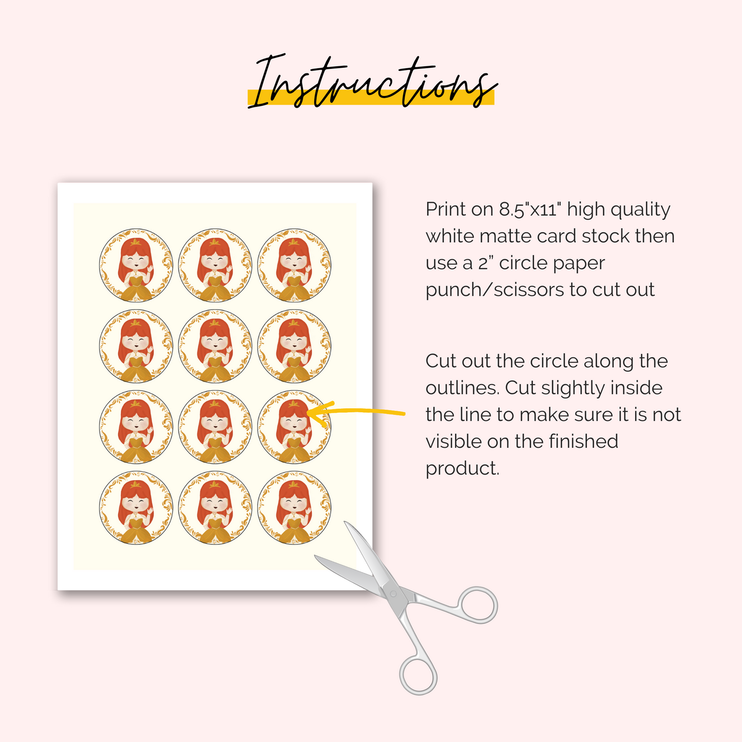 Princess Party Cupcake Toppers