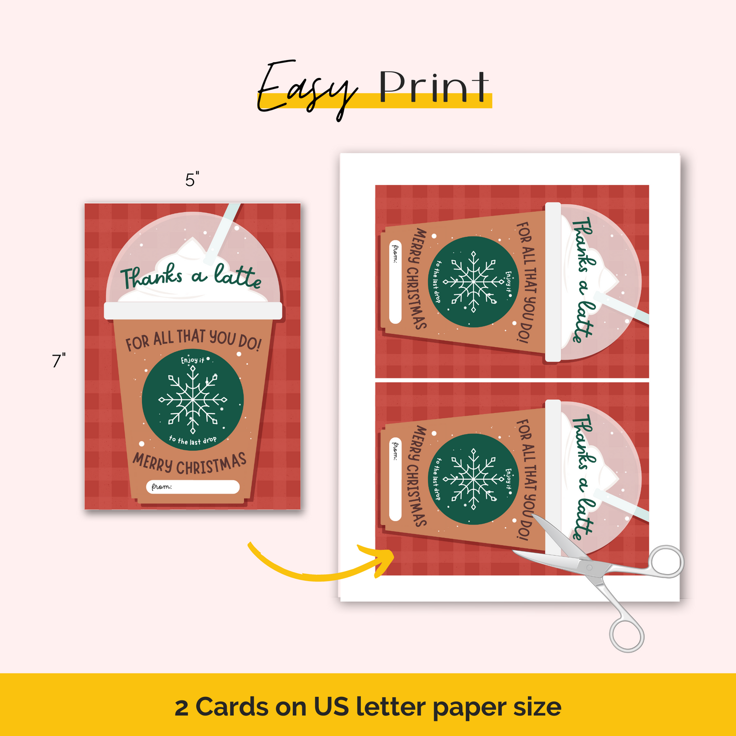 Christmas Coffee Gift Card Holder