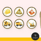 Construction Theme Cupcake Toppers