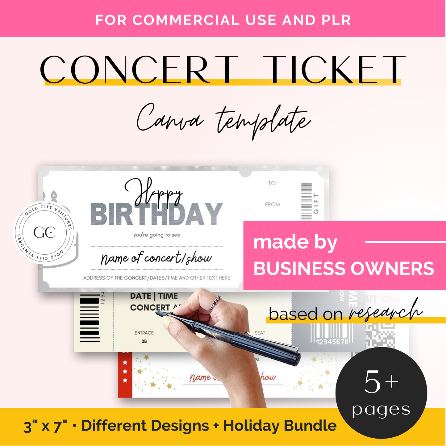 Editable Concert Ticket Template