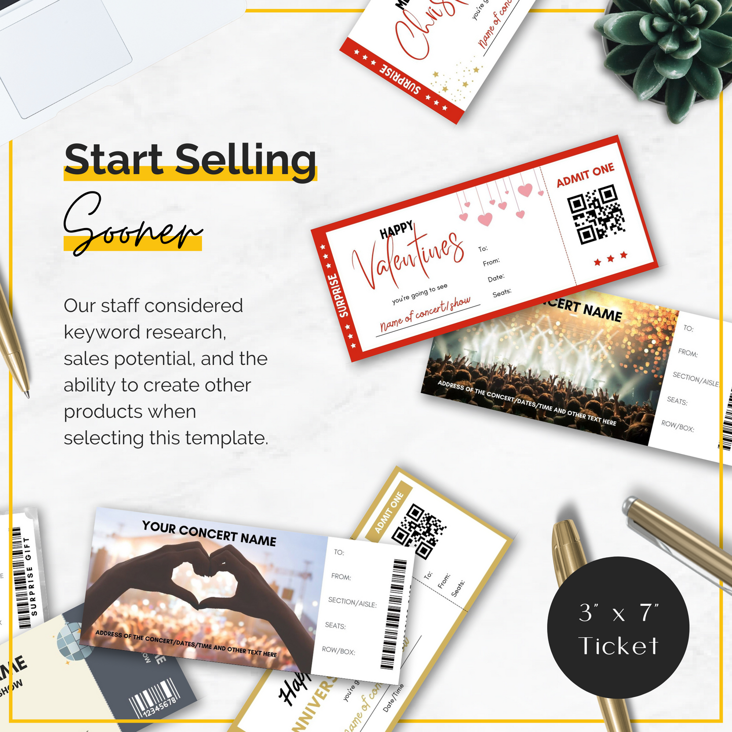 Editable Concert Ticket Template